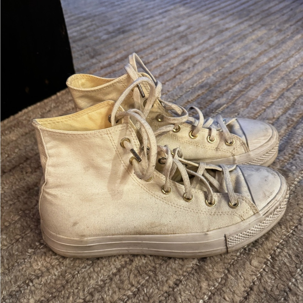 Converse White High-Top Sneakers